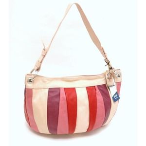 MARZIA ITALIAN LEATHER SHOULDER BAG TOTE ~MULTI NWT